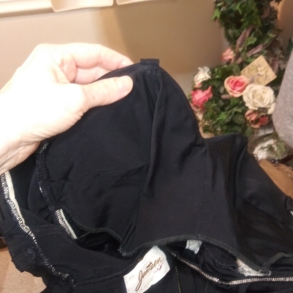 Vintage Rare 1950's Jantzen Black Ruched Front One-Piece Pin-Up Style Swimsuit - Picture 8 of 12